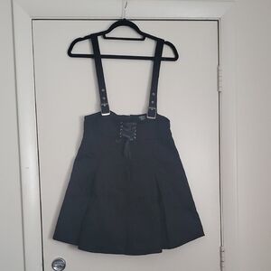 *NWT* Hot Topic's Cosmic Aura Black Lace-Up Front Godet Skirt